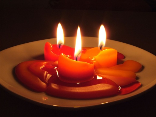 melting candles 